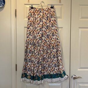 Boho Wide Leg Bell Bottom Women’s Flowy Pants Floral Medium